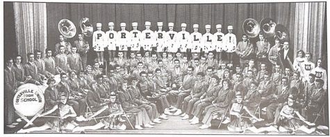 The Porterville Union High School band in 1953 with The Orange Blossoms in their first official photo. 