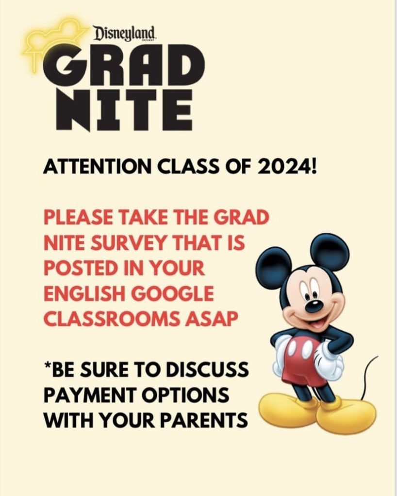 Grad Night Disney Class of 2024