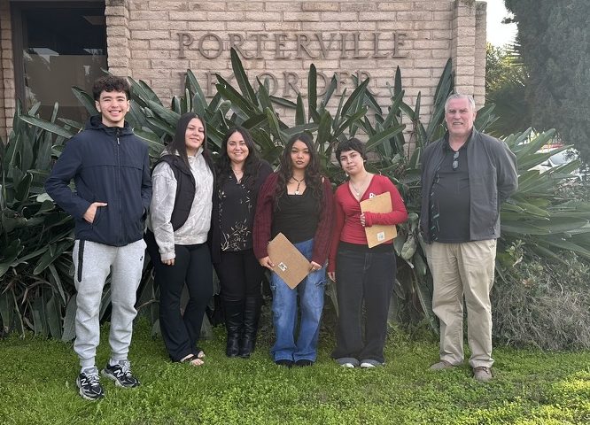 Orange & Green Staff Visits The Porterville Recorder